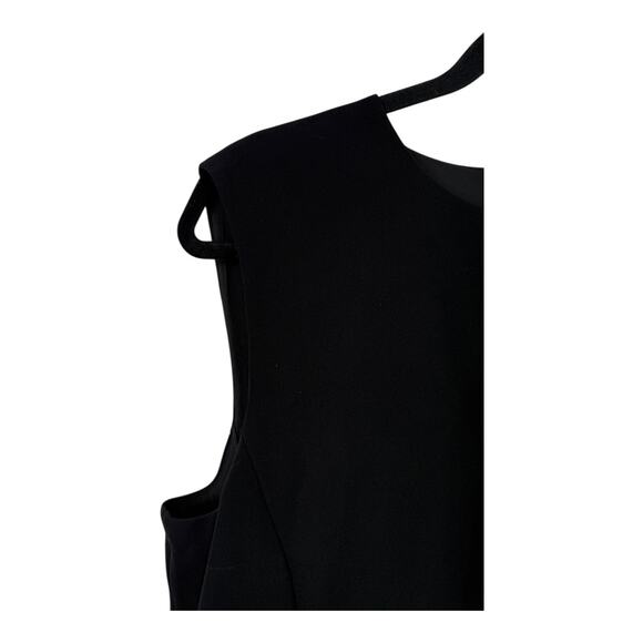 Theory Dress Crepe Sculpted Layer MiniDress black size 14 - Picture 3 of 8